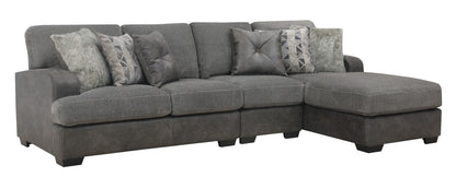 Grennburg - Modular 3 Piece Chaise Sectional - Gray