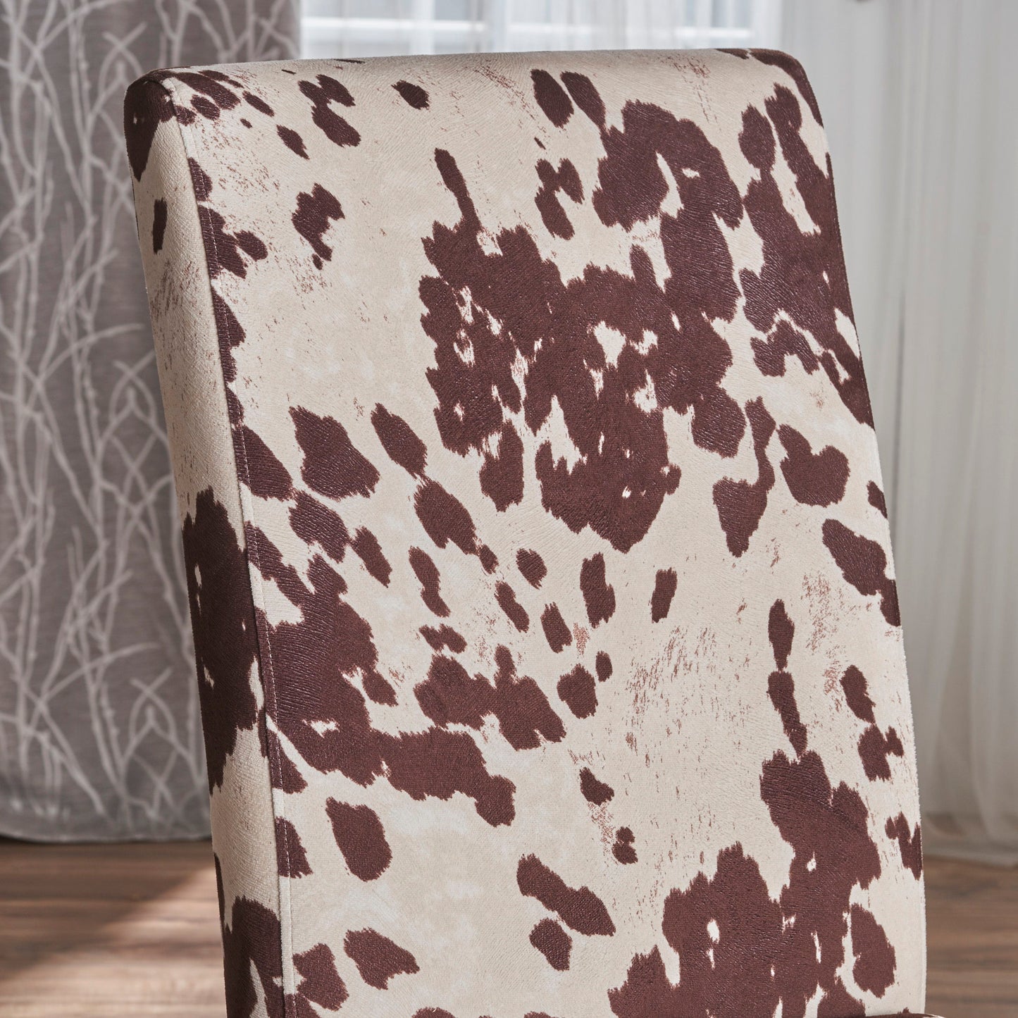 Modern Velvet Dining Chair (Set of 2) With Armless Design - Beige