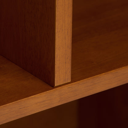Draper - Mid Century Wide Bookcase And Storage Unit - Teak Brown