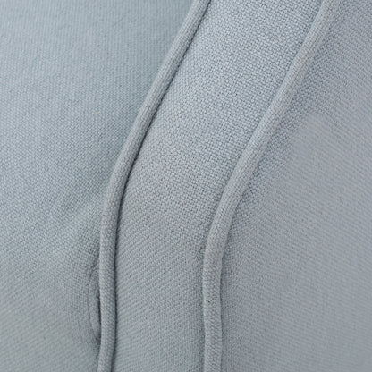 Elegant Upholstered Club Chair With Button Tufting - Light Blue