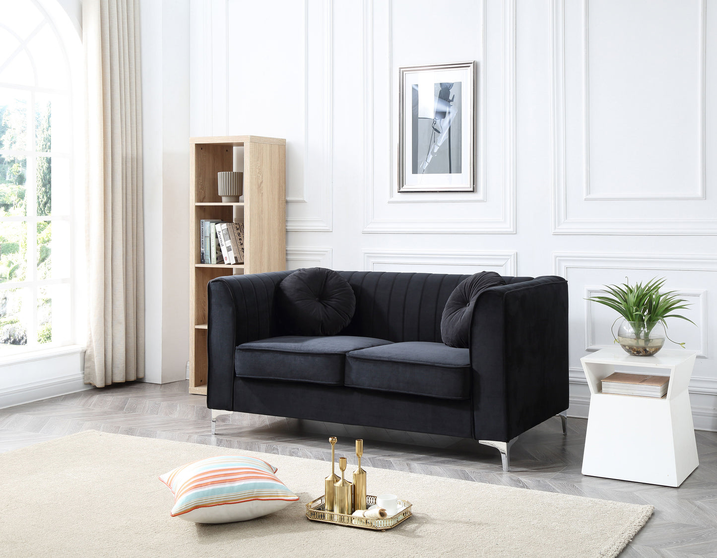 Delray - Loveseat - Black