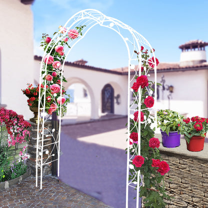 Metal Garden Arch Assemble Freely With 8 Styles Garden Arbor Trellis Climbing Plants Support Rose Arch Outdoor Arch Wedding Arch Party Events Archway - Cream White