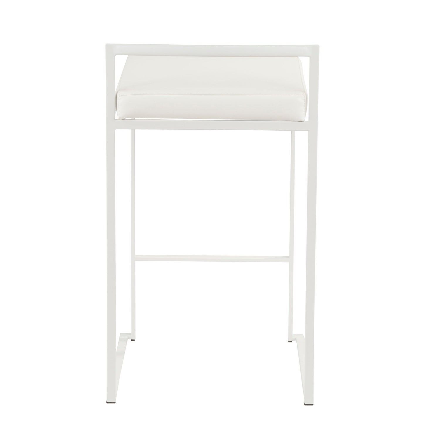 Fuji - Contemporary Stackable Counter Stool (Set of 3) - White