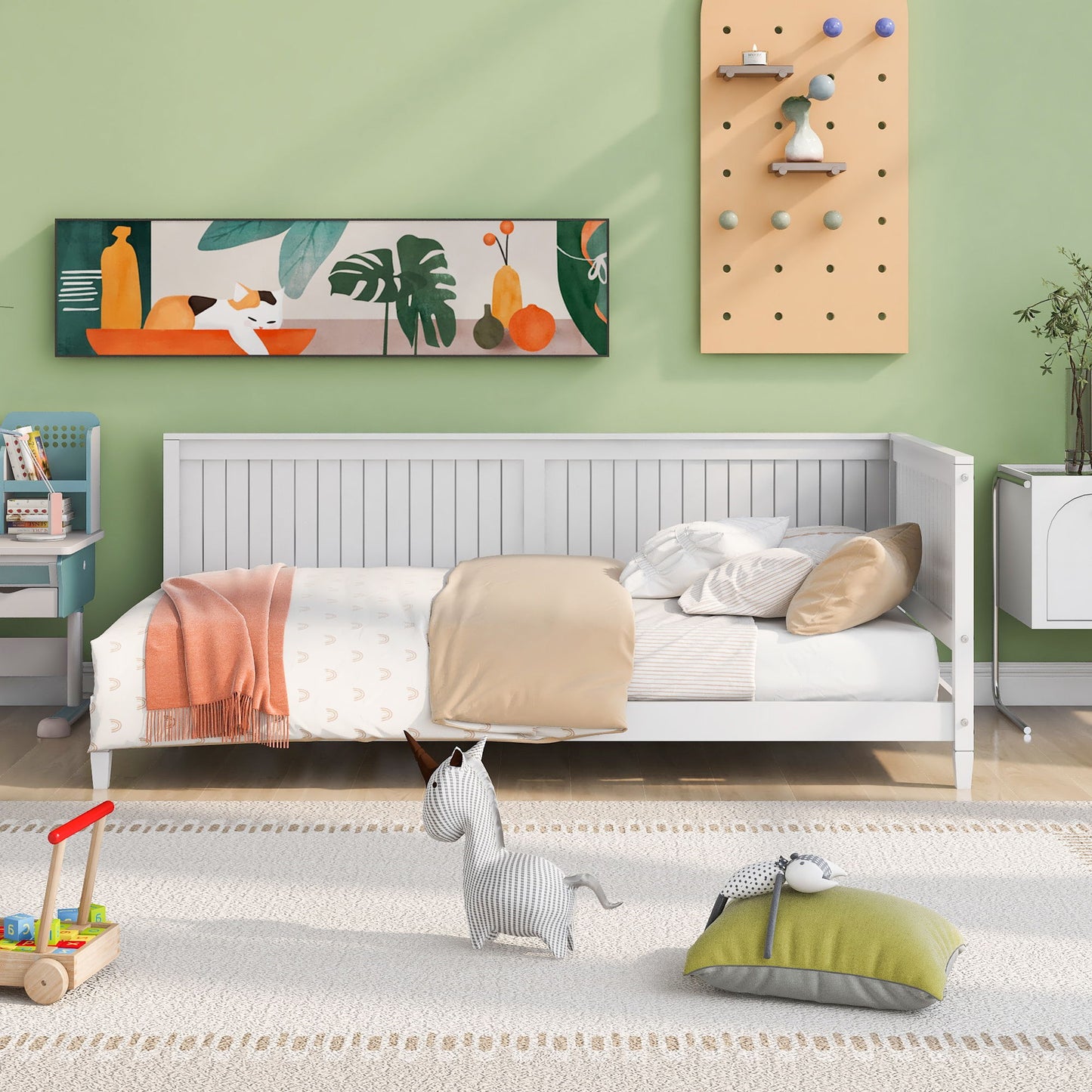 Twin Size Daybed / Sofa Bed - White