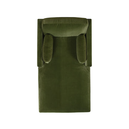 Knox - Modern Farmhouse Chaise Lounge Chair - Olive Green