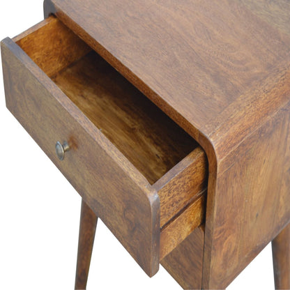 Curved Nightstand - Chestnut