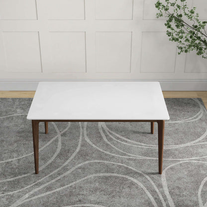 Lindsey - White Top Dining Table - Brown / White