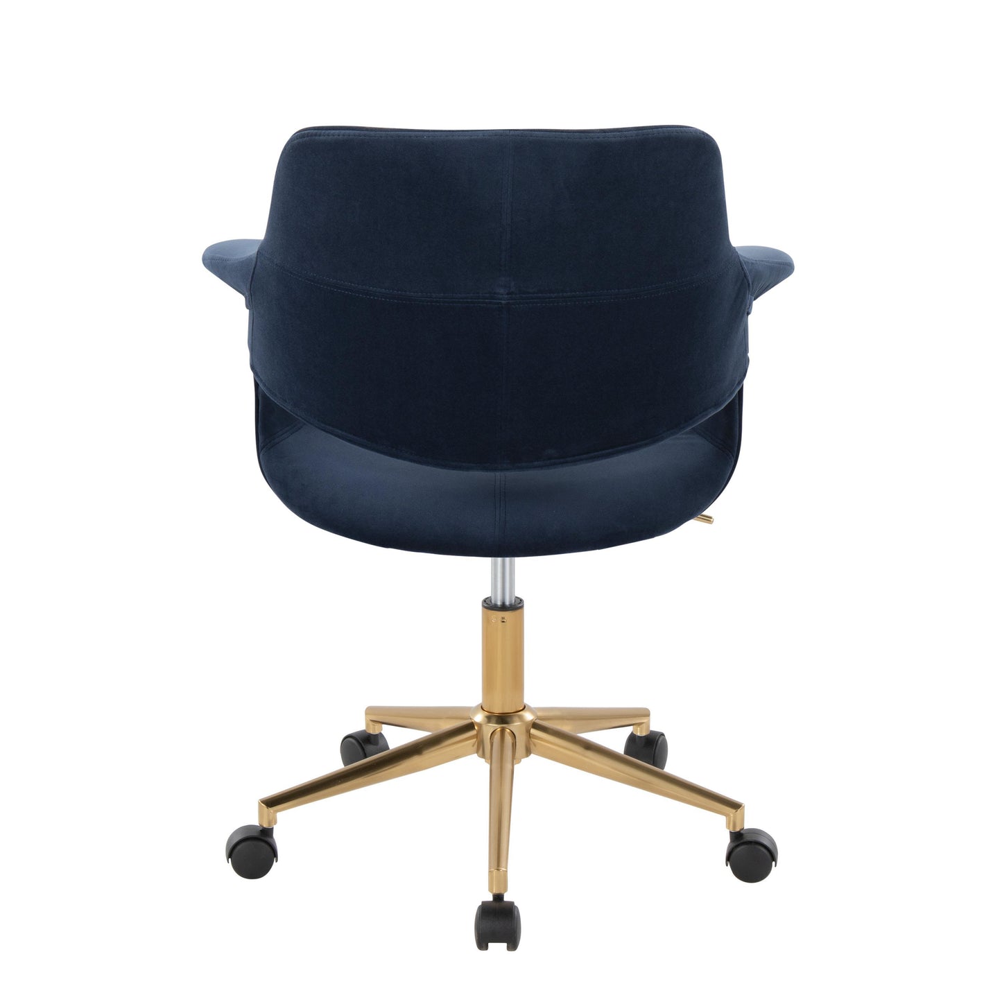 Vintage Flair - Mid-Century Modern Office Chair - Gold / Blue