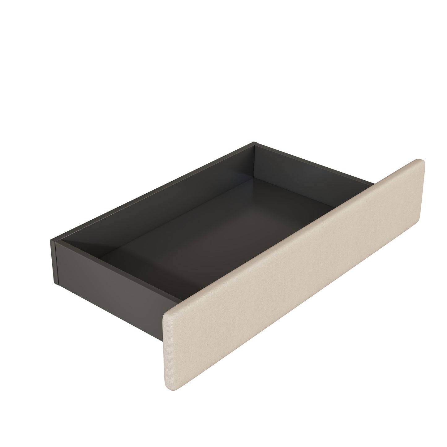 Queen Size Upholstered Platform Bed With 2 Drawers And 2 Sets Of USB Ports On Each Side - Beige