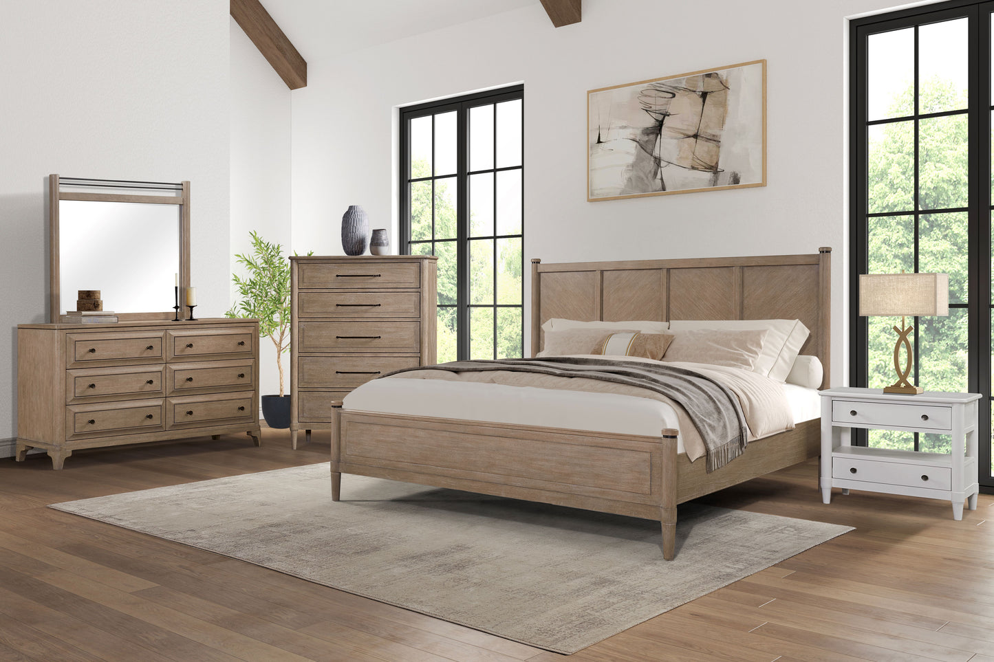 Open Nightstand With 2 Drawers - White