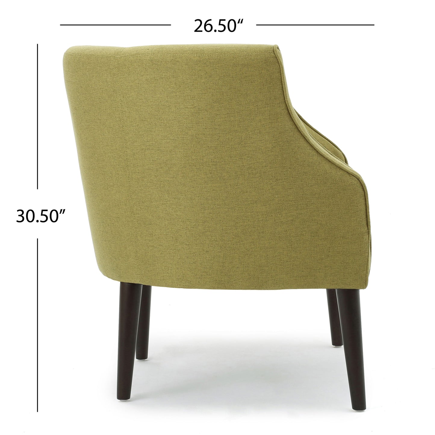 Contemporary Upholstered Club Chair With Button Tufting - Green