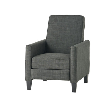 Linen Push Back Chair For Elegant Home - Dark Gray