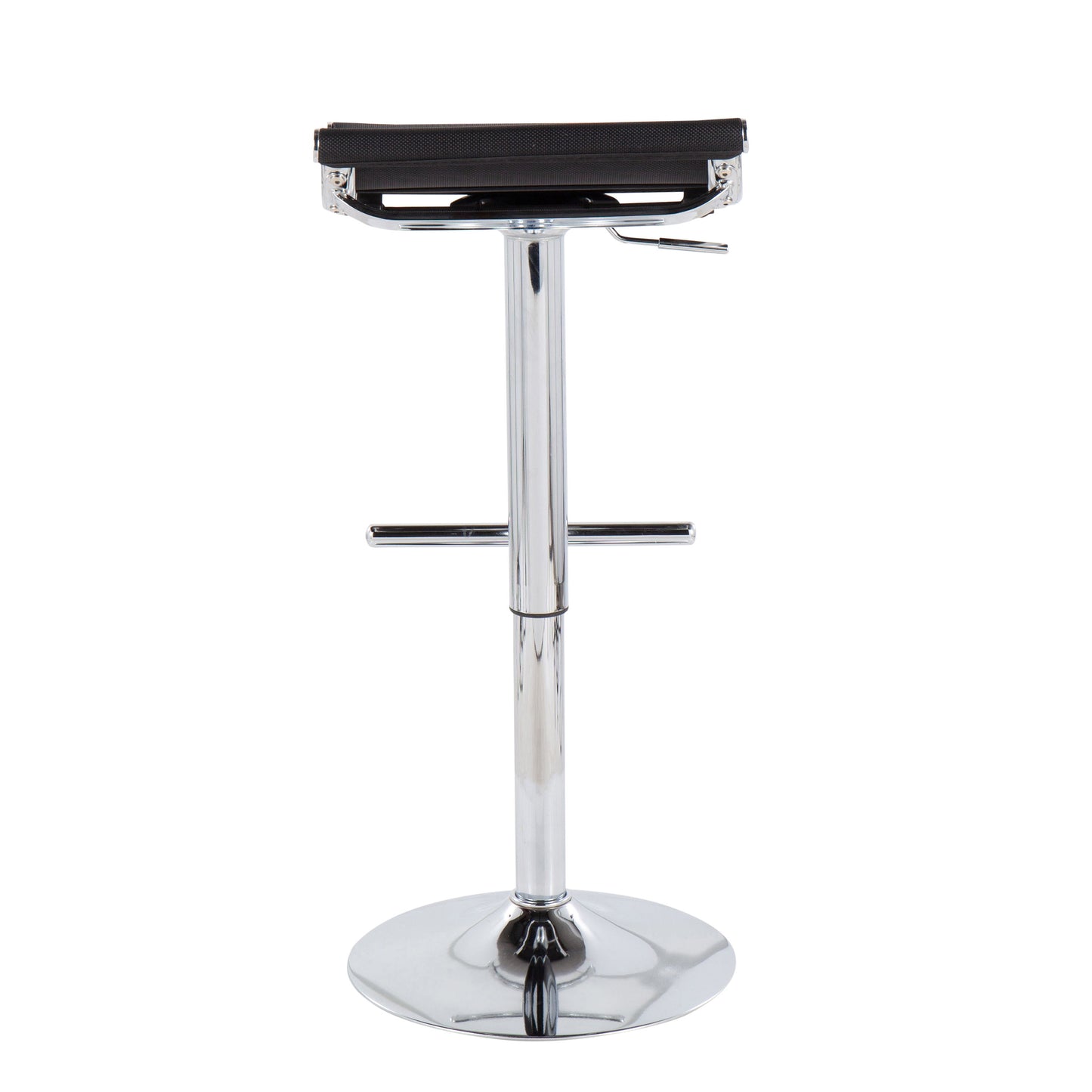 Mirage Ale - Contemporary Adjustable Bar Stool - Chrome / Black Mesh