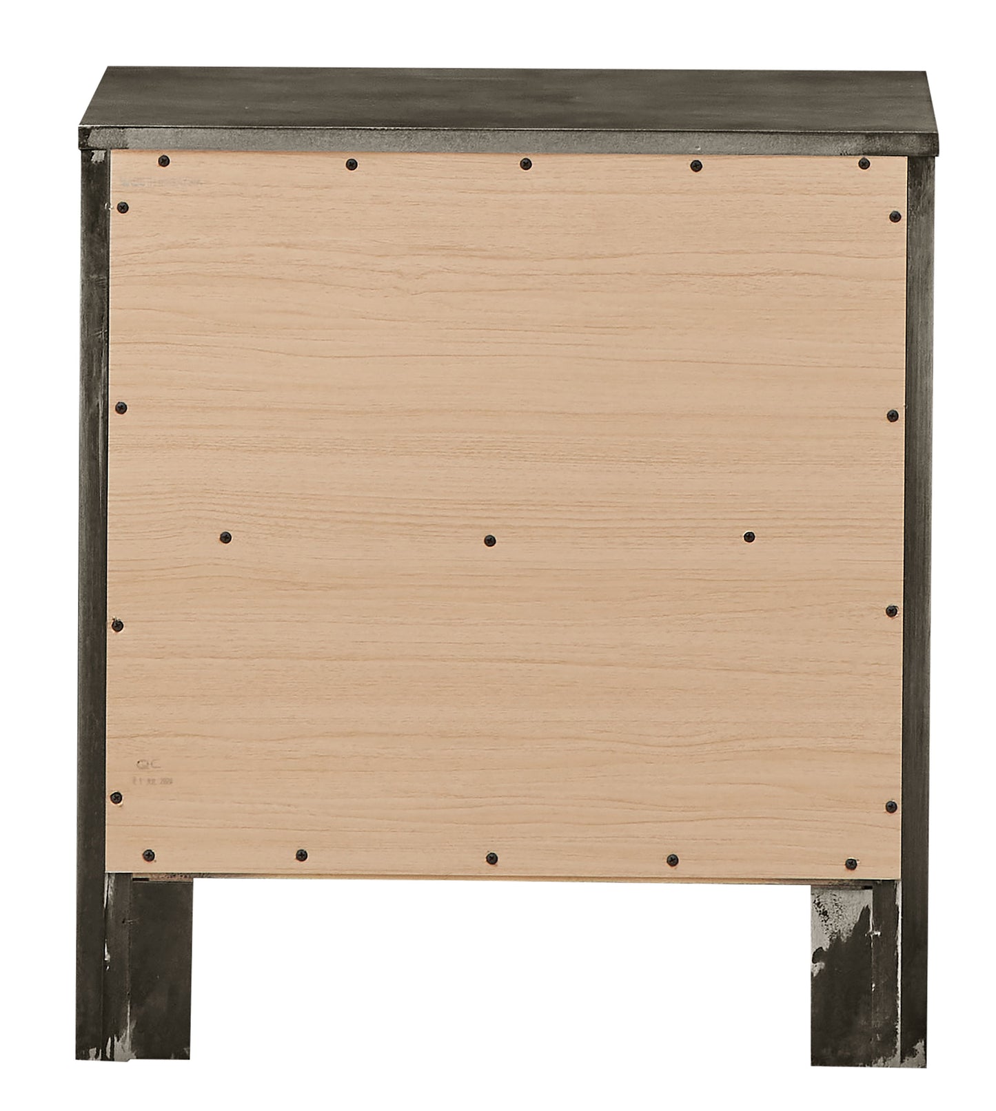 Chic Transitional Drawers Nightstand - Gray