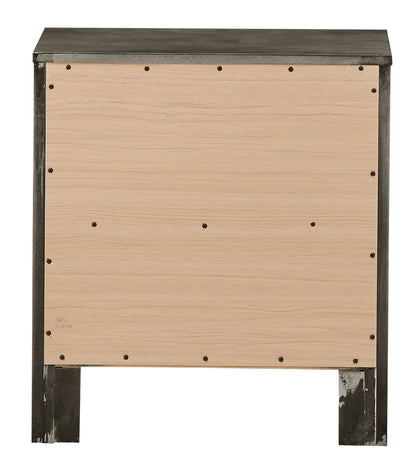 Chic Transitional Drawers Nightstand - Gray