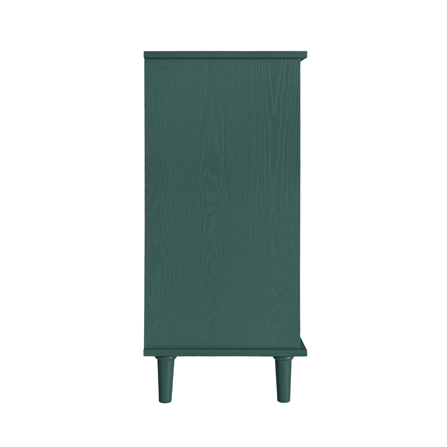 2 Door 2 Drawer Cabinet, American Furniture, Suitable For Bedroom, Living Room, Study - Dark Green