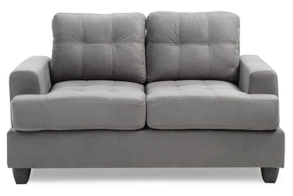 Cozy Transitional Loveseat - Gray