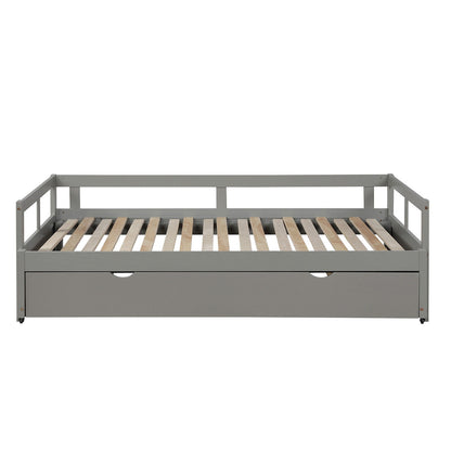 Extending Daybed With Trundle, Daybed With Trundle - Gray