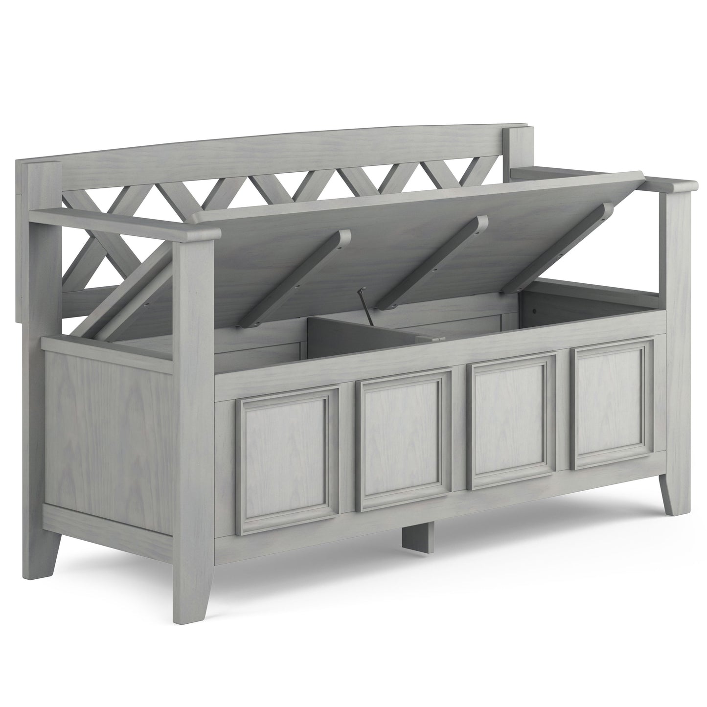 Amherst - Entryway Storage Bench - Fog Gray