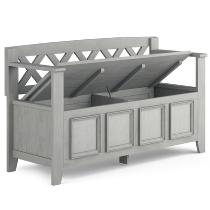 Amherst - Entryway Storage Bench - Fog Gray