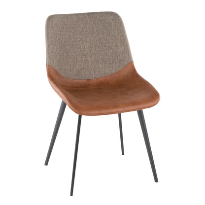 Outlaw - Industrial Two Tone Chair (Set of 2) - Black / Espresso / Brown