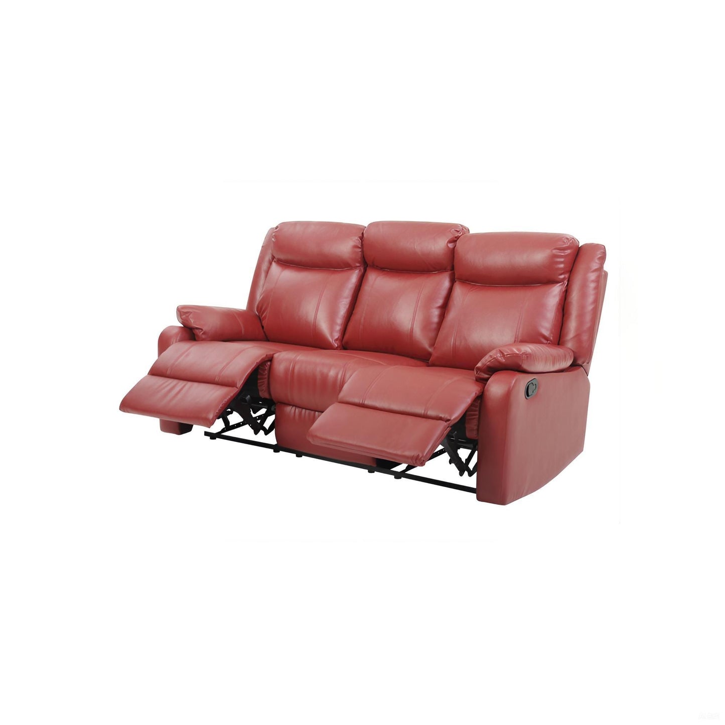 Stylish Contemporary Reclining Sofa - Red