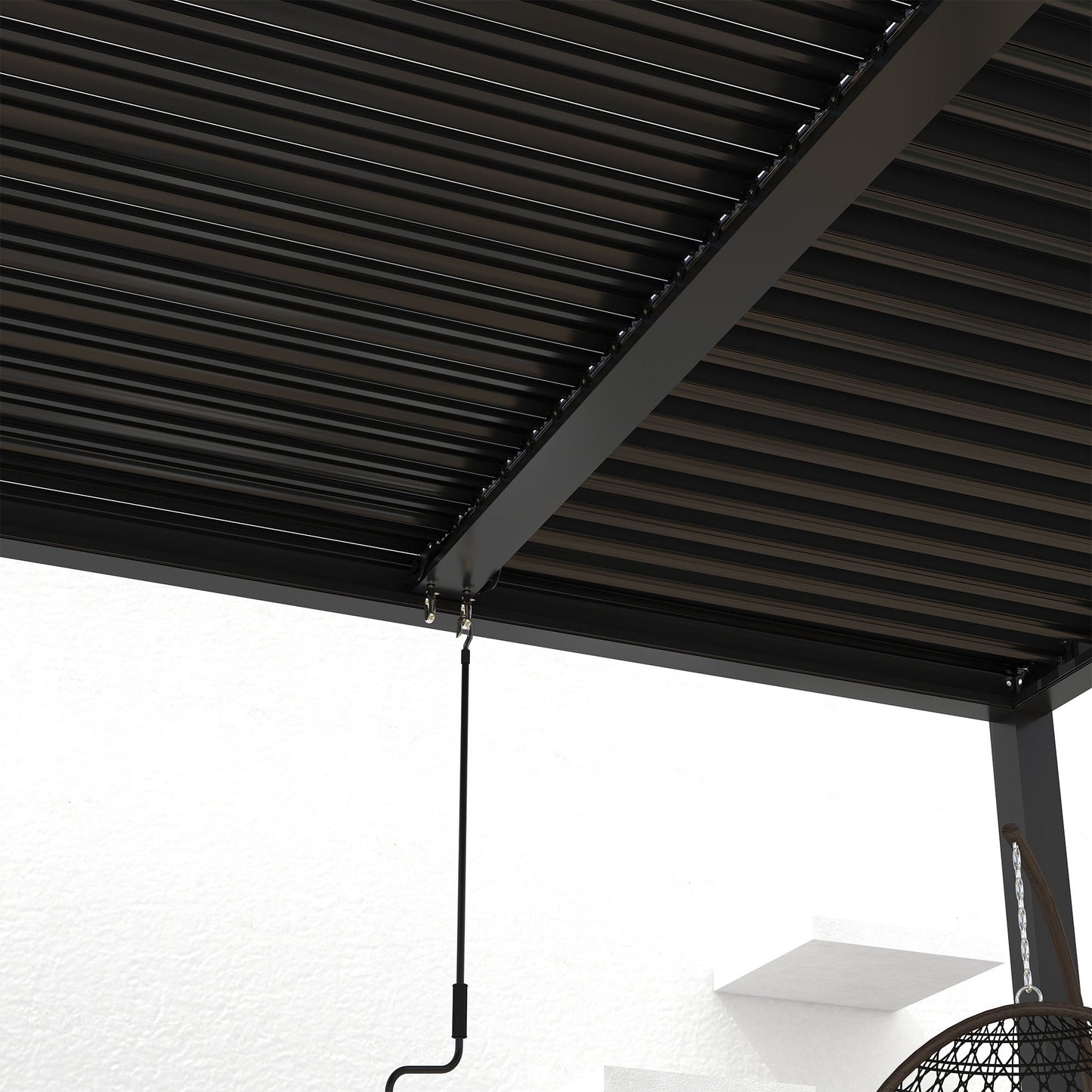 10 x 19 Ft Louver Pergola Frame & Louvers - Black