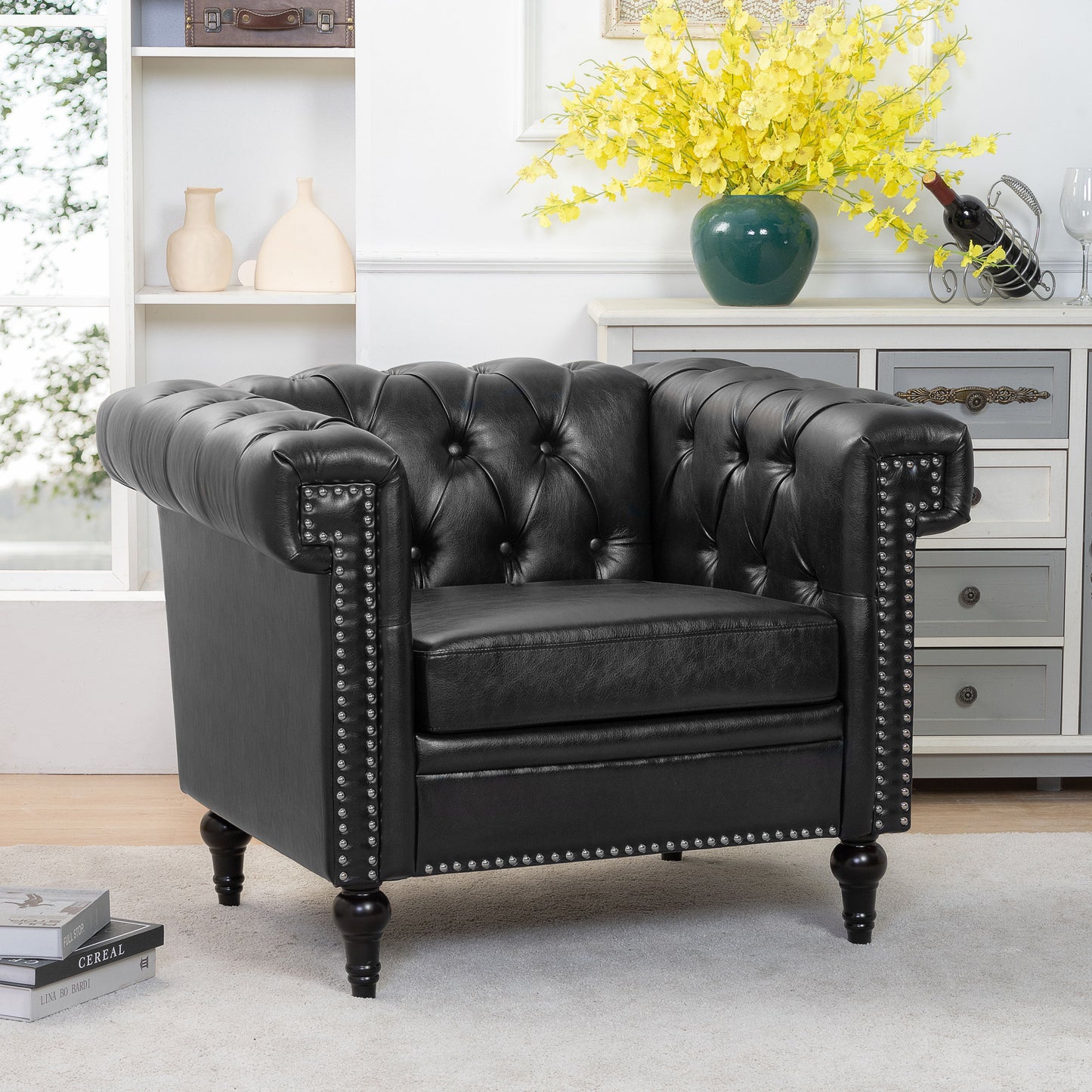 1 Seater Sofa - Black