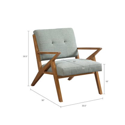 Lounge Chair Mid - Century Modern Design Polyester - Seafoam