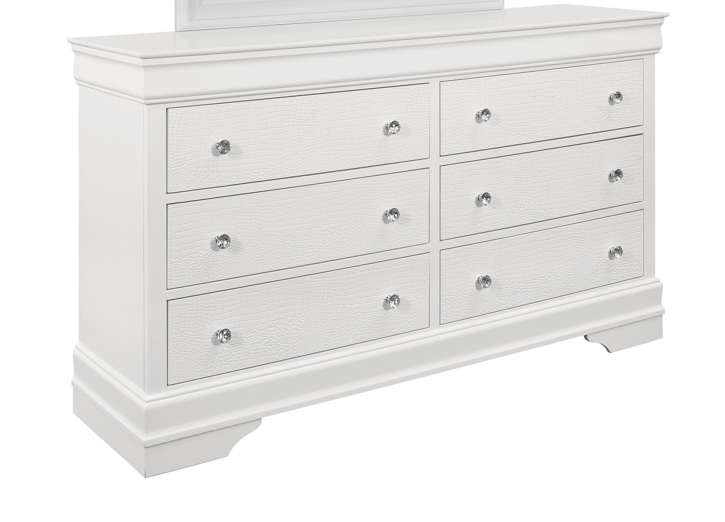 Shaker - Crocodile Metallic Dresser - White