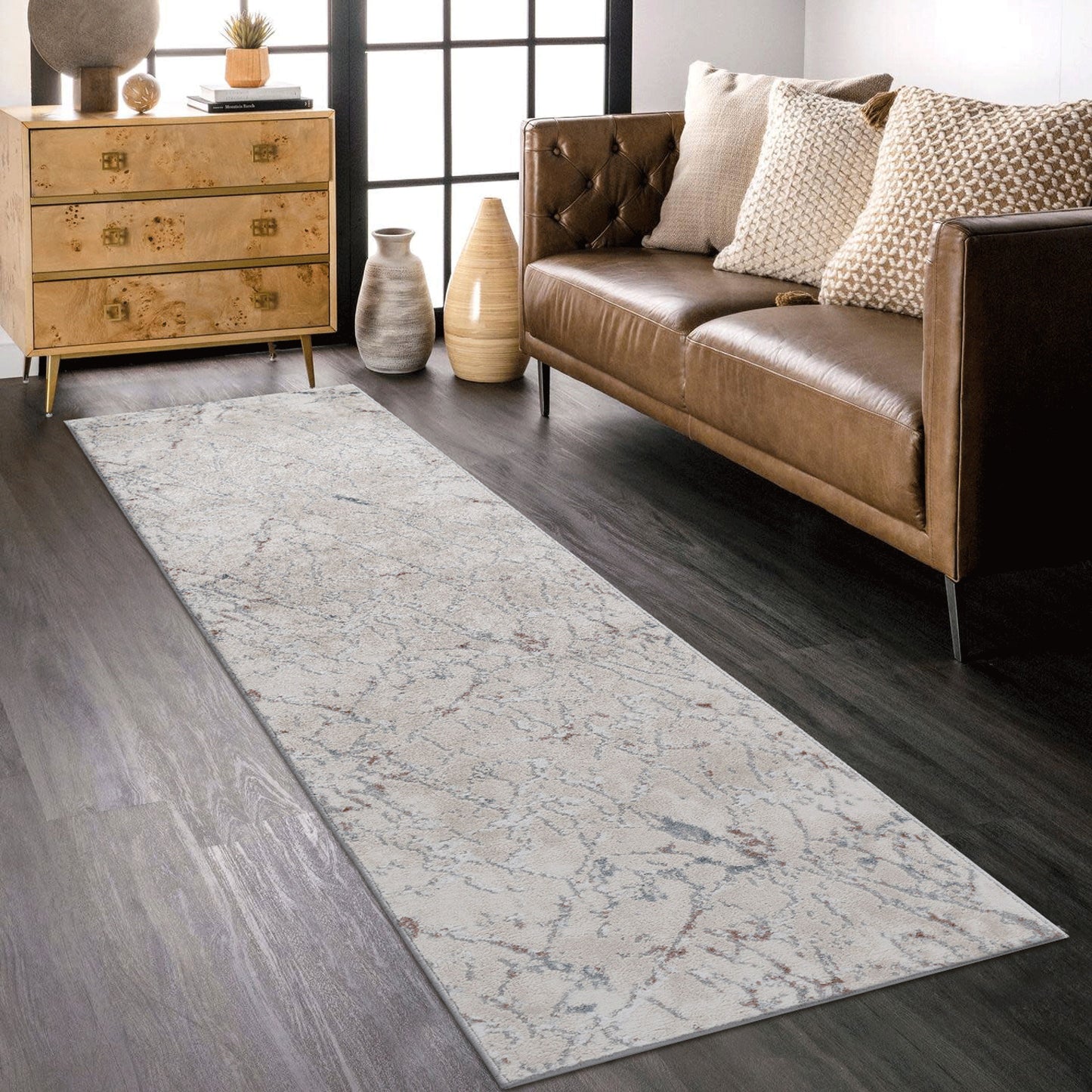 Marfi - 2' X 8' Contemporary Runner Rug - Multi