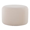 Large Round Pouf - Knitted Beige