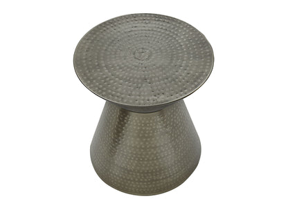 Drum Accent Side Table, Contemporary & Modern - Silver
