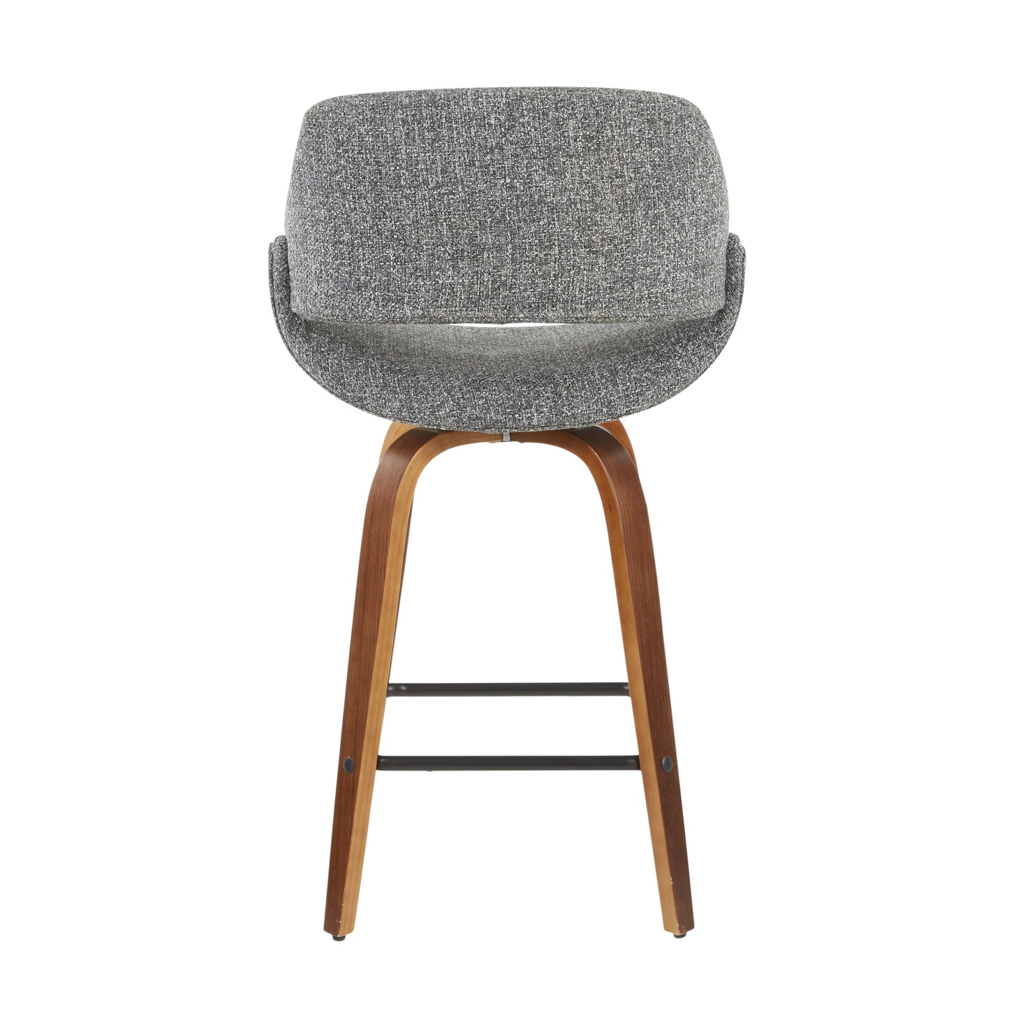 Fabrico - Mid-Century Modern, Counter Stool (Set of 2) - Walnut / Gray