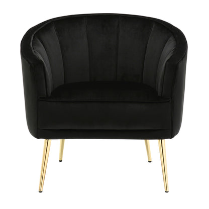 Tania - Contemporary / Glam Chair - Gold / Black