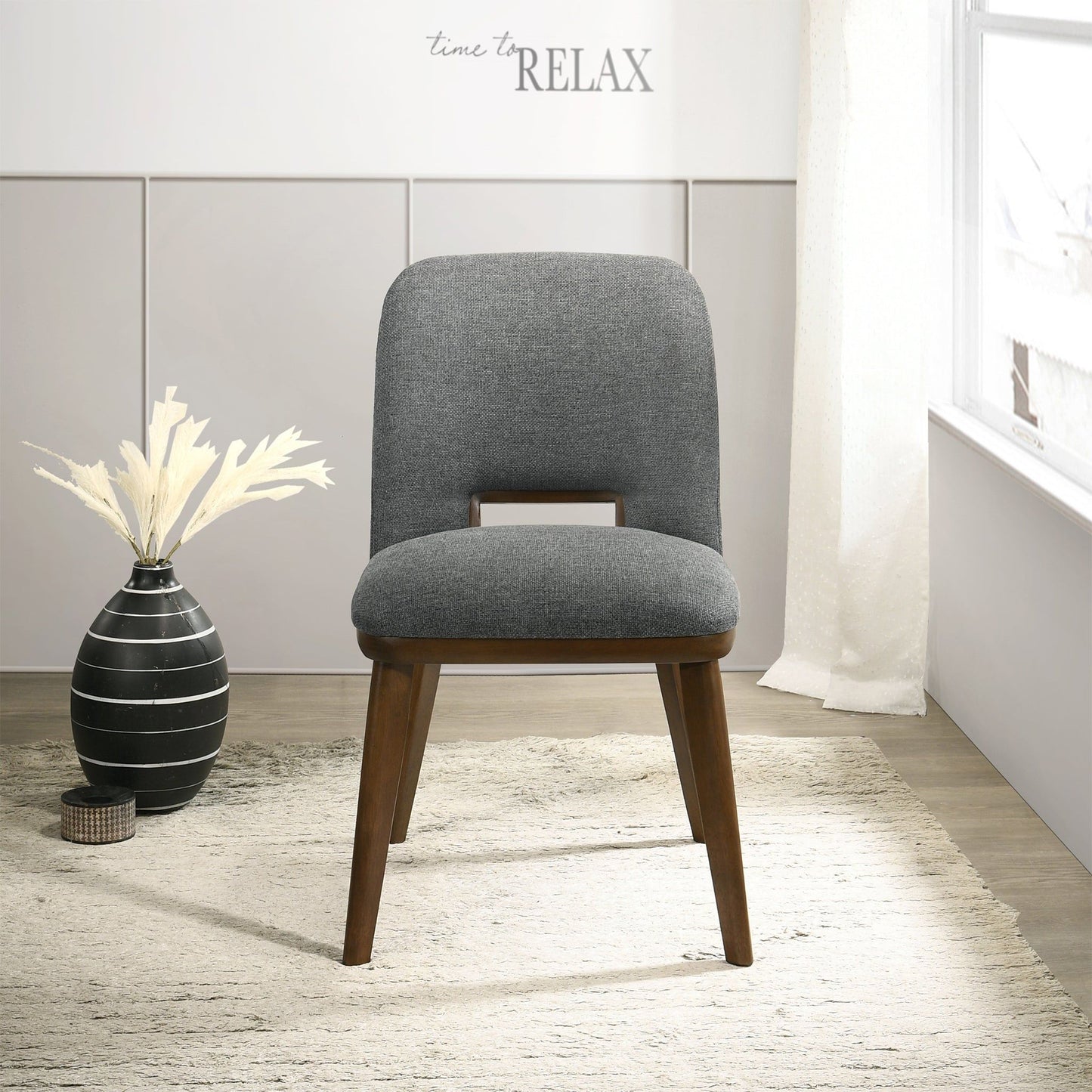 Blake - Dining Chair (Set of 2) - Brown / Dark Gray