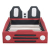 Twin Size Race Car Shaped, Platform Bed & Wheels - Red
