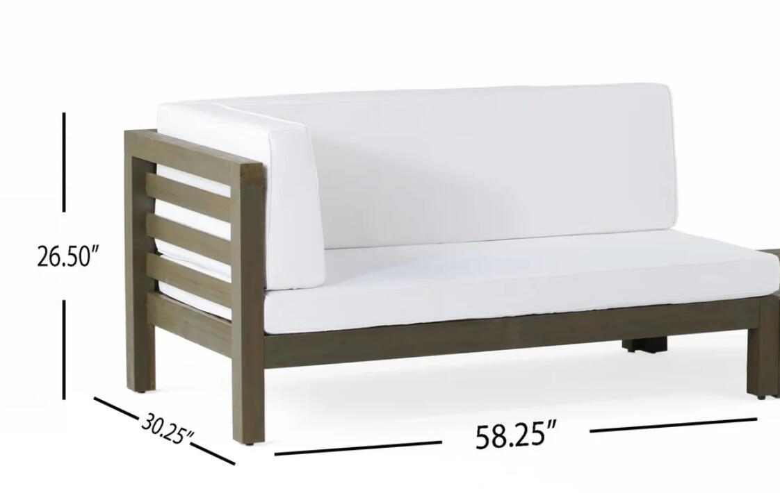 Oana - Left Corner Bench And Coffee Table - White