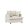 Oversized Single Seat Sofa Module For Modular Sectional Wide Seat, Armchair With Pillows Modern Upholstered Comfy Single Couch Lounge - Beige