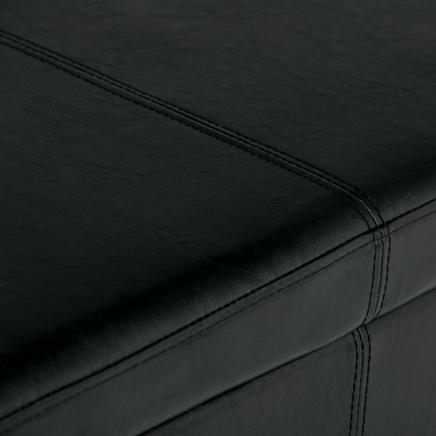 Avalon - Storage Ottoman Bench - Midnight Black