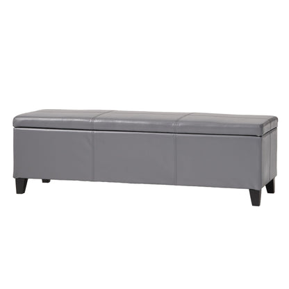 Glouster - Contemporary Storage Ottoman With Versatile Functionality - Gray