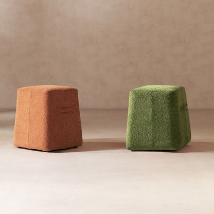 Clyde - Tapered Square Upholstered Ottoman - Moss Green