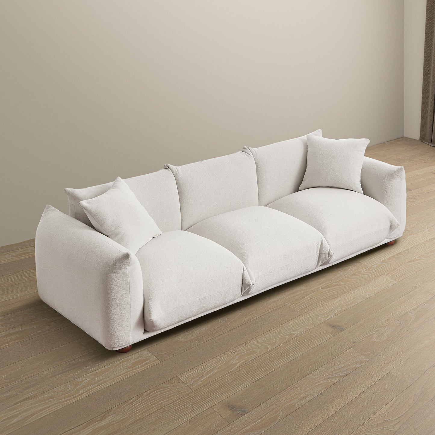 Kely - Upholstered Sofa - Cream / White