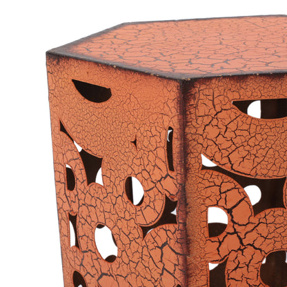 Selva - Accent Table Set Iron Construction - Orange