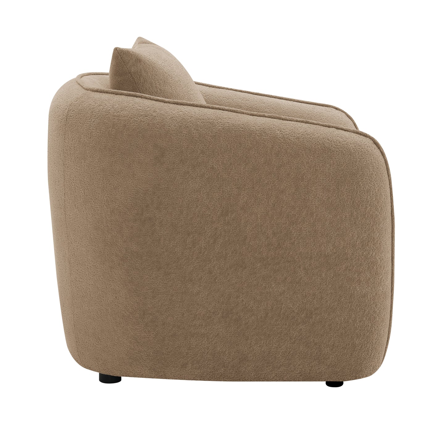 Keith - Chenille Chair With 1 Matching Color Toss Pillows - Brown