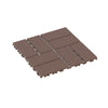 Plastic Interlocking Deck Tiles 44 Pack Patio Deck Tiles Waterproof Outdoor Use - Brown
