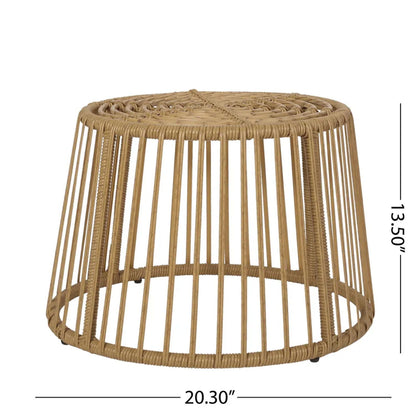 Elaine - Chair & Side Table - Light Brown