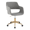 Margarite - Contemporary, Task Chair - Gold / Gray