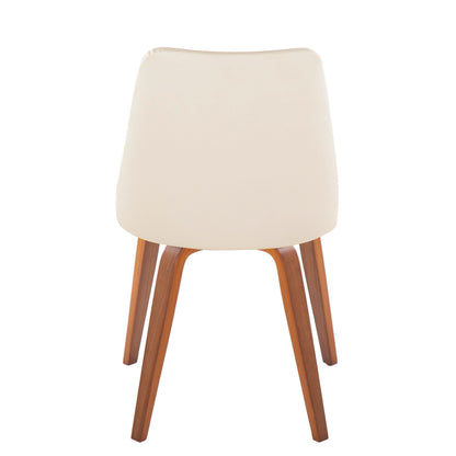 Giovanni - Contemporary / Dining Chair (Set of 2) - Walnut / Cream
