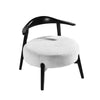 Upholstered Accent Chair, Modern Living Room Chairs, Reading Armchair For Sunroom Bedroom - White